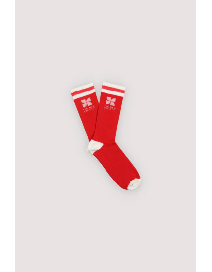 TNS Logo Sock Tulip Red 28-32