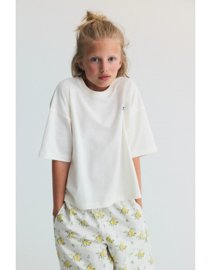 TNS Logo Teen T-Shirt Ecru 10Y
