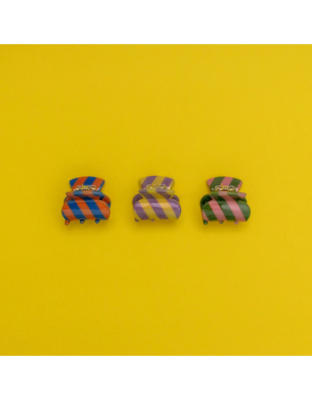 Striped Mini Claw Clips Multi 2