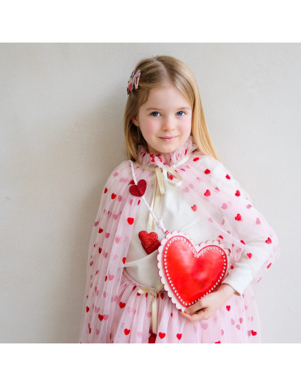 Scalloped Heart Bag Red 4