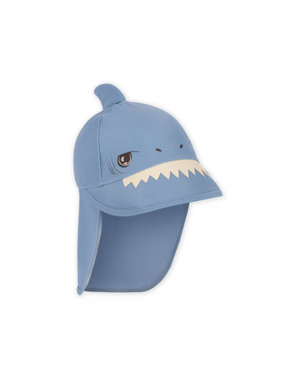 Aster Shark Sun Hat Ashley Blue 0-3M