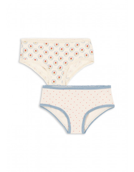Basic 2 Pack Girl Underpants Pirouette Dot 2Y