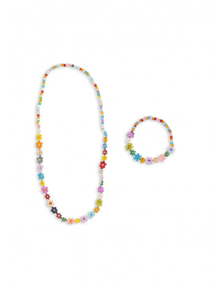 Flower Field Necklace And Bracelet Set Multi 2