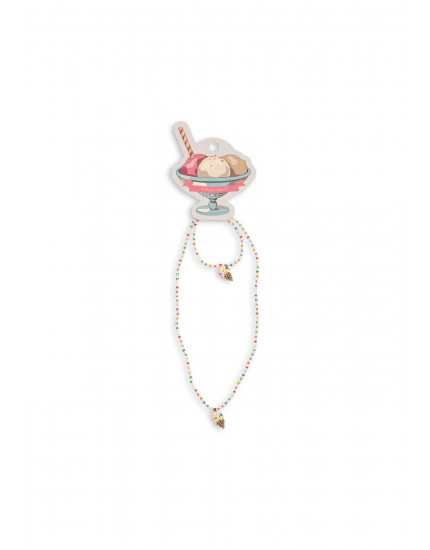 Ice Cream Necklace And Bracelet Set Multi One Size