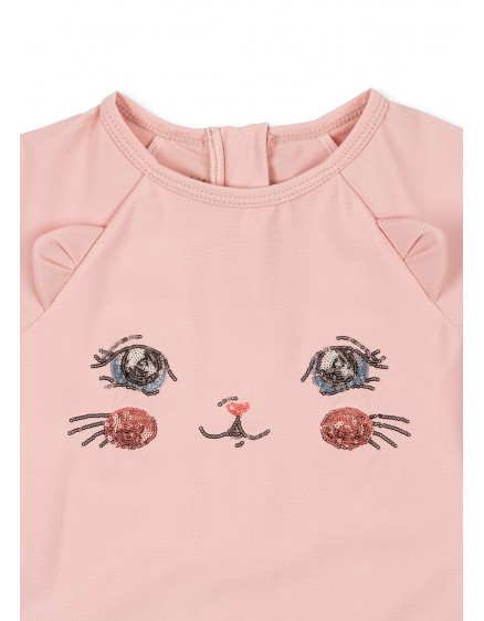 Kitty Onesie Powder Pink 3