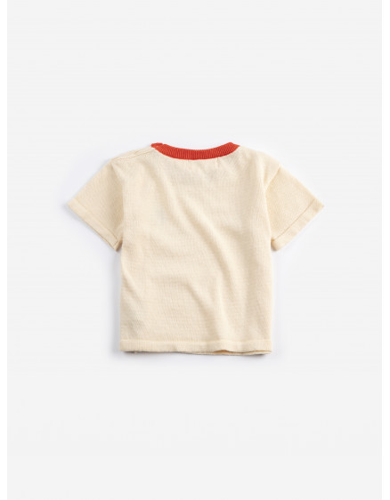 Pixel Strawberry knitted T-shirt White 2