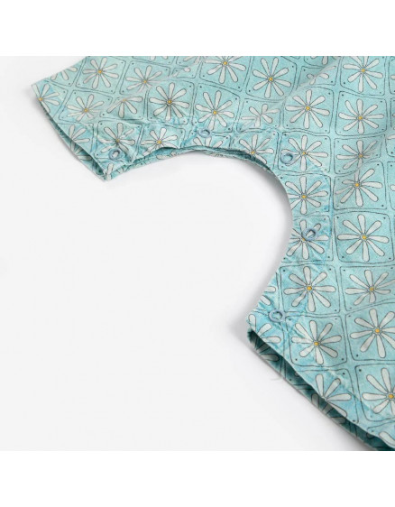 Daisy Mosaic All Over Woven Overall Blue 3
