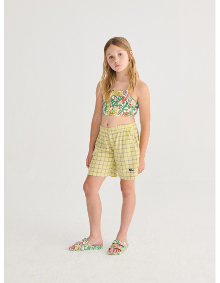 Spicy Window Pane Bermuda Shorts Yellow 3