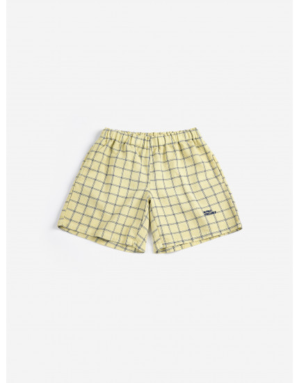 Spicy Window Pane Bermuda Shorts Yellow