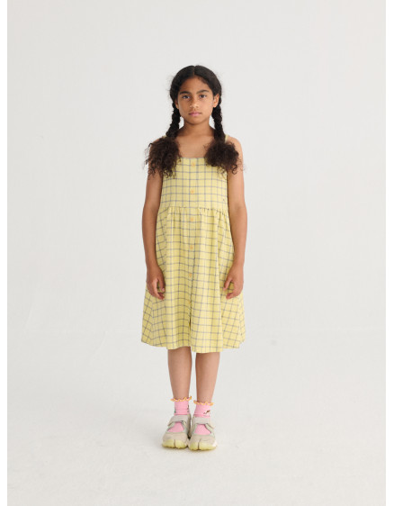 Spicy Window Pane Woven Dress Yellow 3