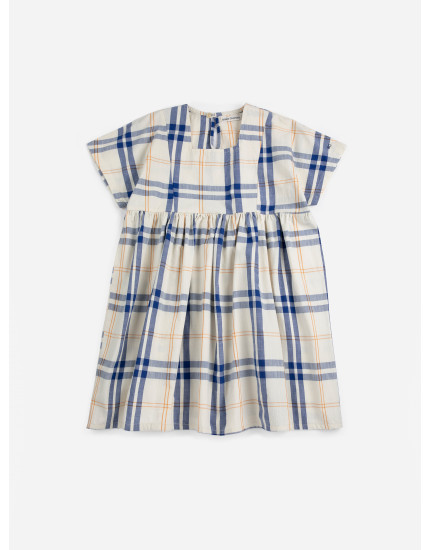 Fun Tartan Woven Dress White 10-11Y