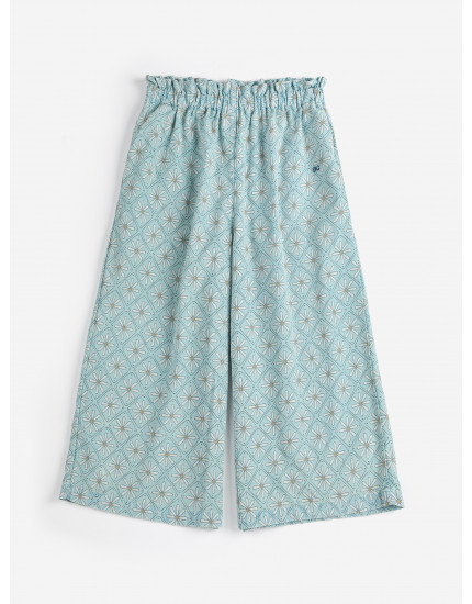 Daisy Mosaic All Over culotte Pants Blue