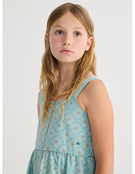 Daisy Mosaic All Over Woven Dress Blue 2