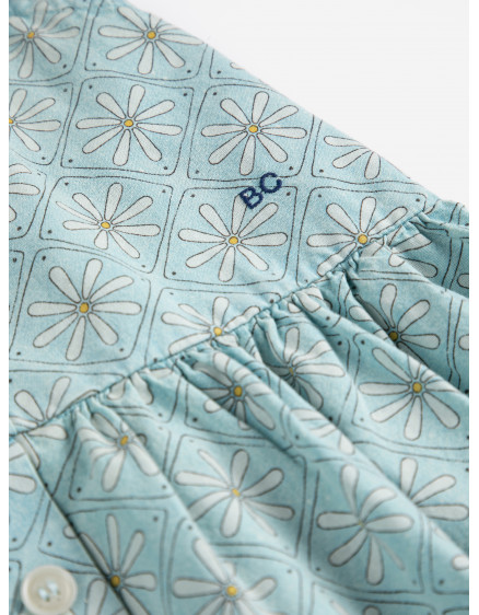 Daisy Mosaic All Over Woven Dress Blue 4