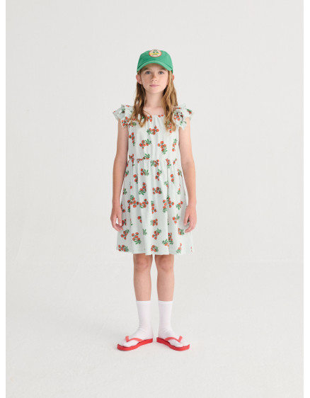 Juicy Tomatoes All Over Ruffled Dress Blue 4