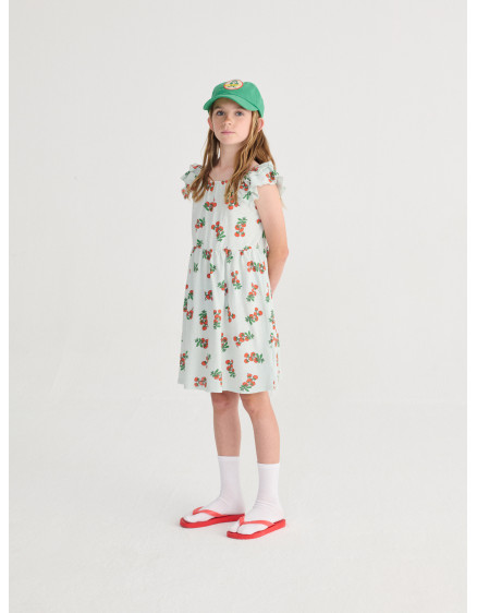Juicy Tomatoes All Over Ruffled Dress Blue 2