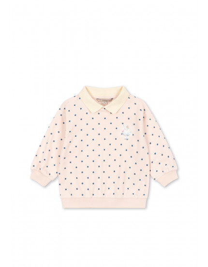 Spotty LS Polo Rosewater Dot