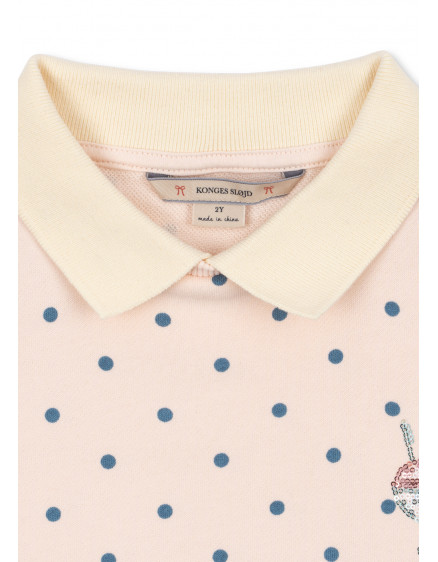 Spotty LS Polo Rosewater Dot 7