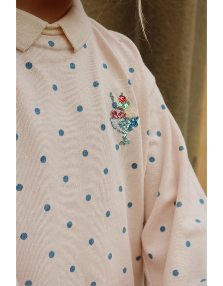 Spotty LS Polo Rosewater Dot 5