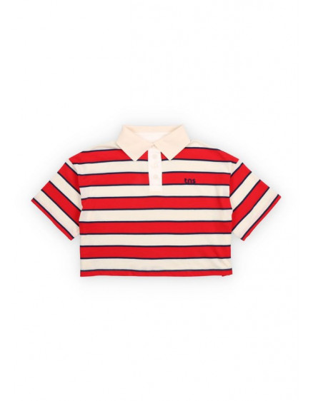 Acacia Teen Polo Tulip Red Midnight Stripes 3
