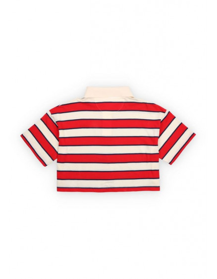 Acacia Teen Polo Tulip Red Midnight Stripes 2