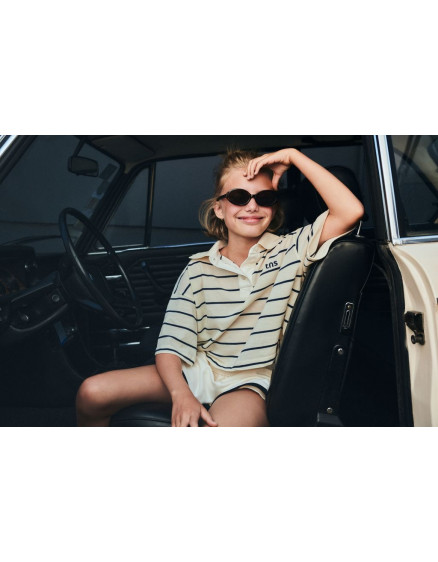 Acacia Teen Polo Ecru Stripes 2