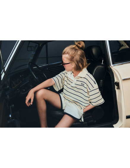 Acacia Teen Polo Ecru Stripes 3
