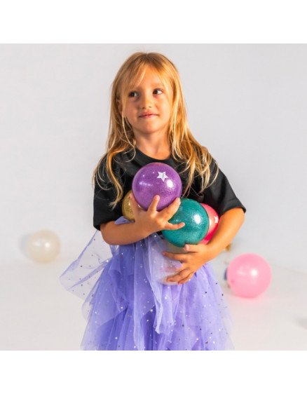 Glittery Tiger balloon 10 cm – Purple 2