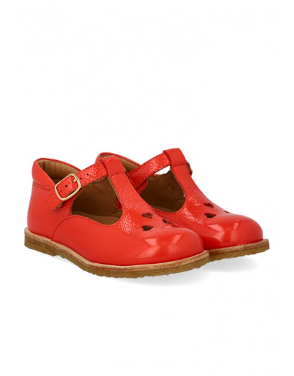 Mary Jane with die-cut hearts Coral 22
