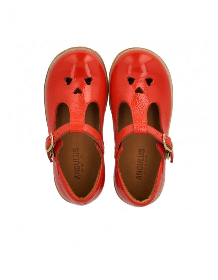 Mary Jane with die-cut hearts Coral 5