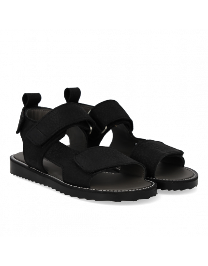Sandal with Double Velcro Black 31