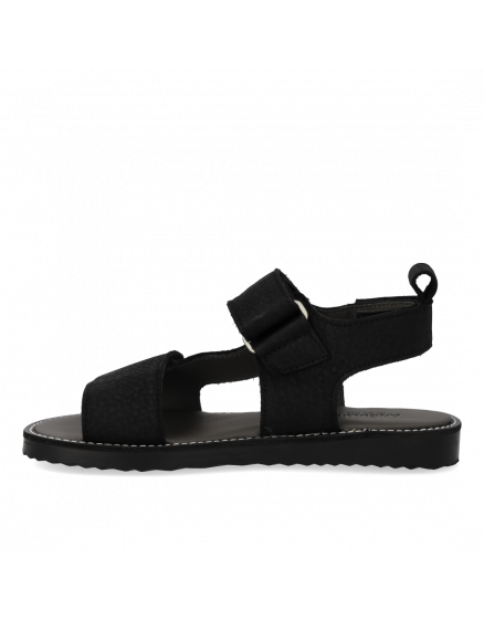 Sandal with Double Velcro Black 2