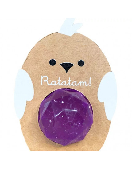 Bouncy ball with faceted bird – Purple One Size