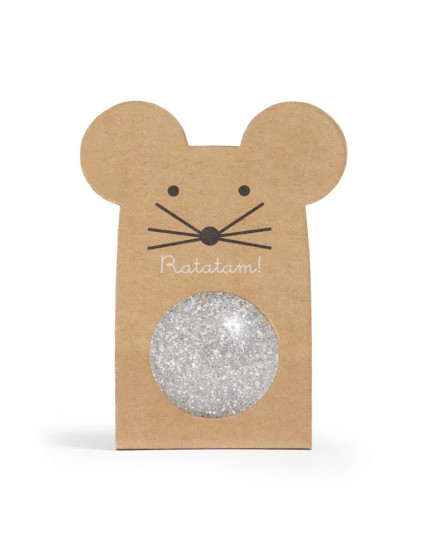 Glitter Mouse Bouncing Ball – Silver One Size