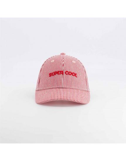 Super Cool Red Striped Cap Child 9-24M