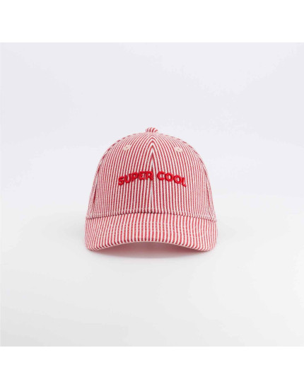 Super Cool Red Striped Cap Child 9-24M