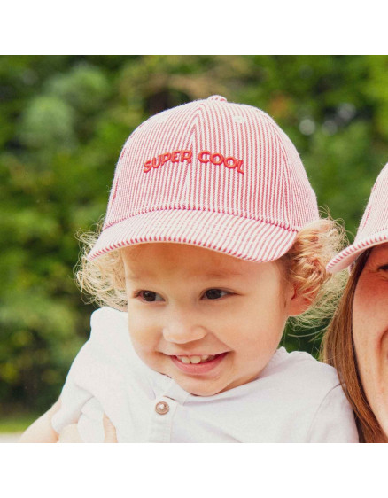 Super Cool Red Striped Cap Child 3