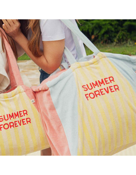 Large Summer Forever Tote Bag Pink Sponge 3
