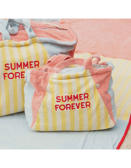 Small Summer Forever Tote Bag Pink Terry 2