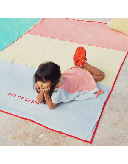 Large Summer Forever Towel - Pink Terry Cloth
