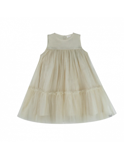 Negina Dress White Metallic