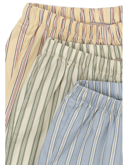 3 Pack Asli Shorts Orchid/Basil Stripe 8