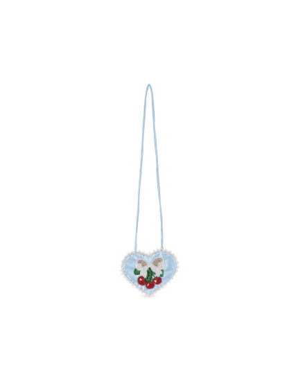 Beaded Heart Mini Purse Ashley Blue One Size