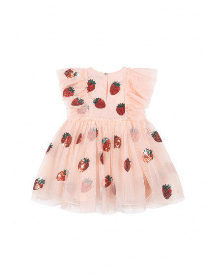 Yvonne Frill Dress Strawberry Rose 5