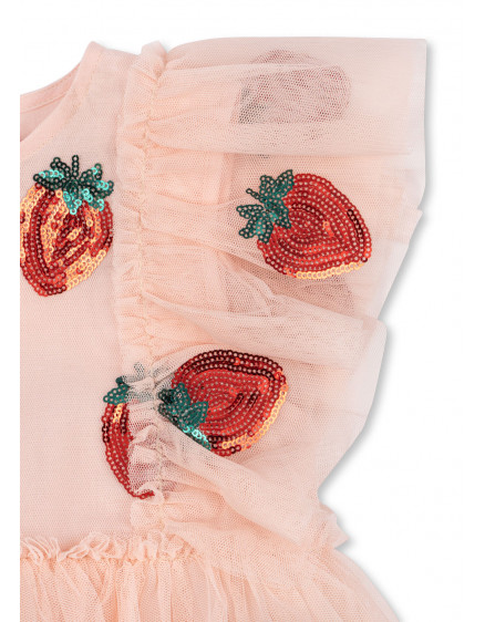 Yvonne Frill Dress Strawberry Rose 3
