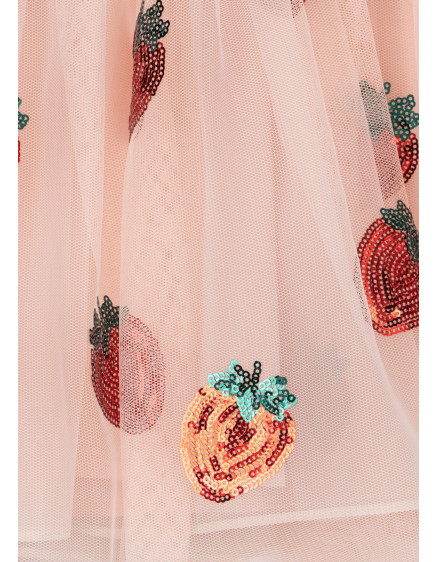 Yvonne Frill Dress Strawberry Rose 2