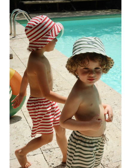 Asnou Swim Shorts Stripe Rouge 2
