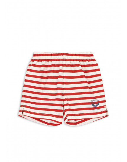 Asnou Swim Shorts Stripe Rouge