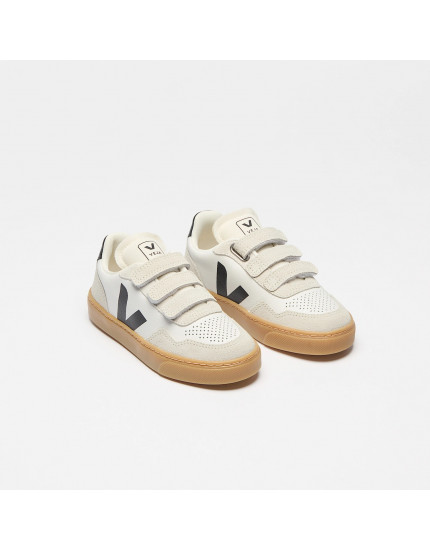 V-90 Leather White Black Natural 21