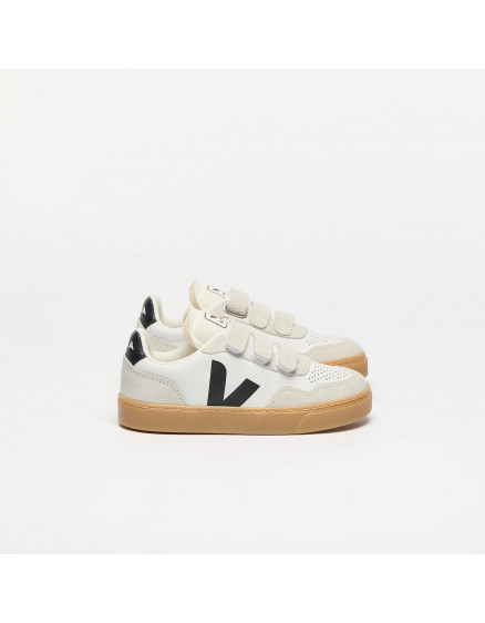 V-90 Leather White Black Natural 3